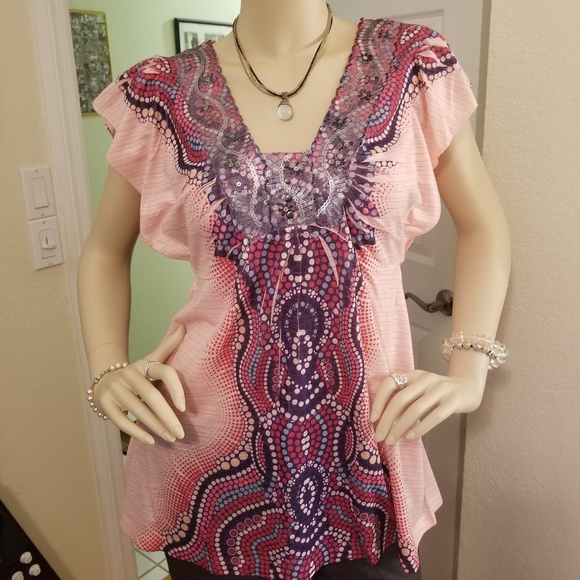 Live & Let Live Sublimation Flutter Top - Picture 2 of 5